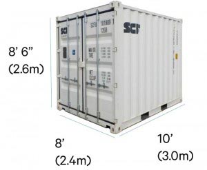 10' Shipping Container Dimensions