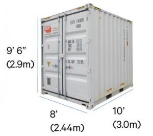 10' High Cube Shipping Container Dimensions