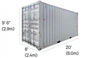 20' Shipping Container High Cube Dimension