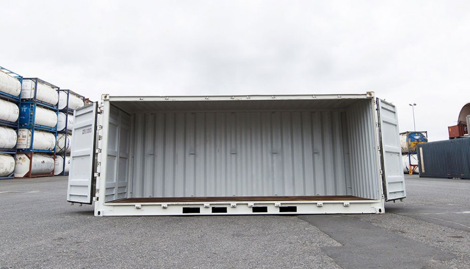 side door shipping container double doors open